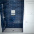 Redi Base® 37 In x 72 In Single Curb Tileable Shower Pan Base with Center Drain