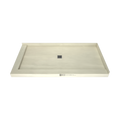 Redi Base® 37 In x 72 In Left Double Threshold Corner Tileable Shower Pan Base with Center Drain