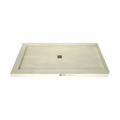 Redi Base® 37 In x 72 In Left Double Threshold Corner Tileable Shower Pan Base with Center Drain