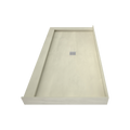 Redi Base® 37 In x 72 In Left Double Threshold Corner Tileable Shower Pan Base with Center Drain