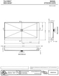 Redi Base® 37 In x 72 In Right Double Threshold Corner Tileable Shower Pan Base with Center Drain