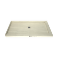 Redi Base® 37 In x 72 In Right Double Threshold Corner Tileable Shower Pan Base with Center Drain