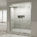 4000 Series 60 in. W x 76 in. H Semi-Frameless Bypass Sliding Shower Doors
