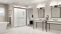 4000 Series 60 in. W x 76 in. H Semi-Frameless Bypass Sliding Shower Doors