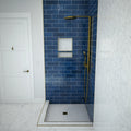Redi Base® 42 In x 42 In Left Double Threshold Corner Tileable Shower Pan Base with Center Drain