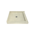 Redi Base® 42 In x 42 In Left Double Threshold Corner Tileable Shower Pan Base with Center Drain