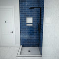 Redi Base® 42 In x 42 In Left Double Threshold Corner Tileable Shower Pan Base with Center Drain
