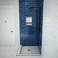 Redi Base® 42 In x 42 In Left Double Threshold Corner Tileable Shower Pan Base with Center Drain