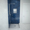 Redi Base® 42 In x 42 In Right Double Threshold Corner Tileable Shower Pan Base with Center Drain