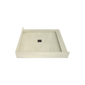 Redi Base® 42 In x 42 In Right Double Threshold Corner Tileable Shower Pan Base with Center Drain