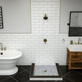 Redi Base® 42 In x 42 In Triple Curb Tileable Shower Pan Base with Center Drain
