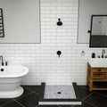 Redi Base® 42 In x 42 In Triple Curb Tileable Shower Pan Base with Center Drain