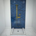 Redi Base® 42 In x 42 In Triple Curb Tileable Shower Pan Base with Center Drain