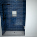 Base'N Bench® 42 In x 60 In Single Curb Tileable Shower Pan Base with Center Drain and Bench
