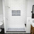 Base'N Bench® 42 In x 60 In Single Curb Tileable Shower Pan Base with Center Drain and Bench