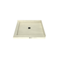 Redi Base® 42 In x 48 In Left Double Threshold Corner Tileable Shower Pan Base with Center Drain