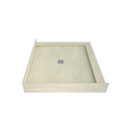 Redi Base® 42 In x 48 In Right Double Threshold Corner Tileable Shower Pan Base with Center Drain
