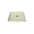 Redi Base® 42 In x 48 In Right Double Threshold Corner Tileable Shower Pan Base with Center Drain