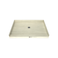 Redi Base® 42 In x 60 In Single Curb Tileable Shower Pan Base with Center Drain