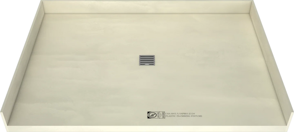 Redi Free® 42 In x 60 In Barrier Free Tileable Shower Pan Base with Center Drain