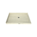 Redi Base® 42 In x 60 In Right Double Threshold Corner Tileable Shower Pan Base with Center Drain
