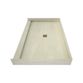 Redi Base® 42 In x 66 In Single Curb Tileable Shower Pan Base with Center Drain