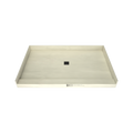 Redi Base® 42 In x 66 In Single Curb Tileable Shower Pan Base with Center Drain