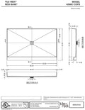 Redi Base® 42 In x 66 In Single Curb Tileable Shower Pan Base with Center Drain