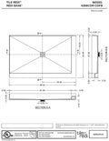 Redi Base® 42 In x 66 In Right Double Threshold Corner Tileable Shower Pan Base with Center Drain