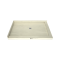 Redi Base® 42 In x 66 In Right Double Threshold Corner Tileable Shower Pan Base with Center Drain