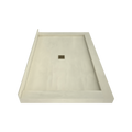 Redi Base® 42 In x 66 In Triple Curb Tileable Shower Pan Base with Center Drain