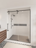 4600 Series 71 in. W x 76 in. H Frameless Sliding Shower Door with Fixed Panel
