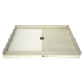 Redi Base® 42x60 Center Drain Single Curb Shower Pan Bundle + Mosaic Studio Matte 12x12 Hexagon Porcelain Floor Tile