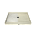 Redi Base® 36x48 Center Drain Single Curb Shower Pan Bundle + Calacatta Nova Matte 13x13 Marble Porcelain Mosaic Floor Tile