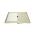 Redi Base® 36x48 Center Drain Single Curb Shower Pan Bundle + Mosaic Studio Matte 12x12 Hexagon Porcelain Floor Tile
