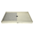 Redi Base® Flat Bottom 36x60 Center Drain Single Curb Shower Pan Bundle + Core Matte 13x13 Industrial Porcelain Mosaic Floor Tile
