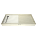 Redi Trench® 30x60 Left Drain Single Curb Shower Pan Bundle + Mosaic Studio Matte 12x12 Hexagon Porcelain Floor Tile