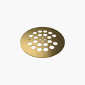 Redi Drain® Brushed Gold Round Drain Plate, 4¼″ diameter