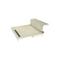 Base'N Bench 60 in. L x 48 in. W Alcove Shower Pan Base and Bench with Left Drain and Polished Chrome Drain Grate
