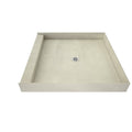 48 inch D x 48 inch W, Fully Integrated Shower Pan with Center PVC Drain