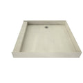 48 inch D x 48 inch W, Fully Integrated Shower Pan with Left PVC Drain