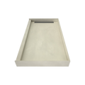 WonderFall Trench® 32 In x 48 In Single Curb Shower Pan with Left Drain and Linear Tileable Drain Grate