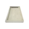 WonderFall Trench® 32 In x 60 In Right Dual Curb Corner Shower Pan with Left Drain and Linear Tileable Drain Grate