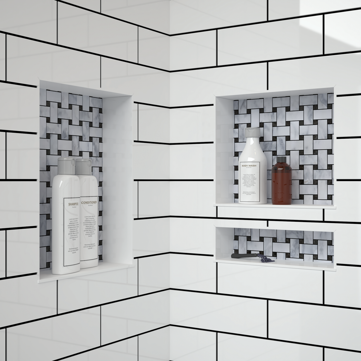 Redi Niche® Shower Shelves — Tile Redi