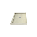 Redi Base® 30 In x 42 In Left Double Threshold Corner Tileable Shower Pan Base with Center Drain