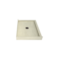 Redi Base® 30 In x 42 In Right Double Threshold Corner Tileable Shower Pan Base with Center Drain