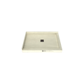 Redi Base® 30 In x 42 In Right Double Threshold Corner Tileable Shower Pan Base with Center Drain