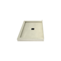 Redi Base® 30 In x 42 In Triple Curb Tileable Shower Pan Base with Center Drain