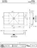 Redi Base® 30 In x 48 In Single Curb Tileable Shower Pan Base with Center Drain