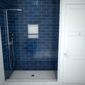 Redi Base® 30 In x 48 In Single Curb Tileable Shower Pan Base with Center Drain